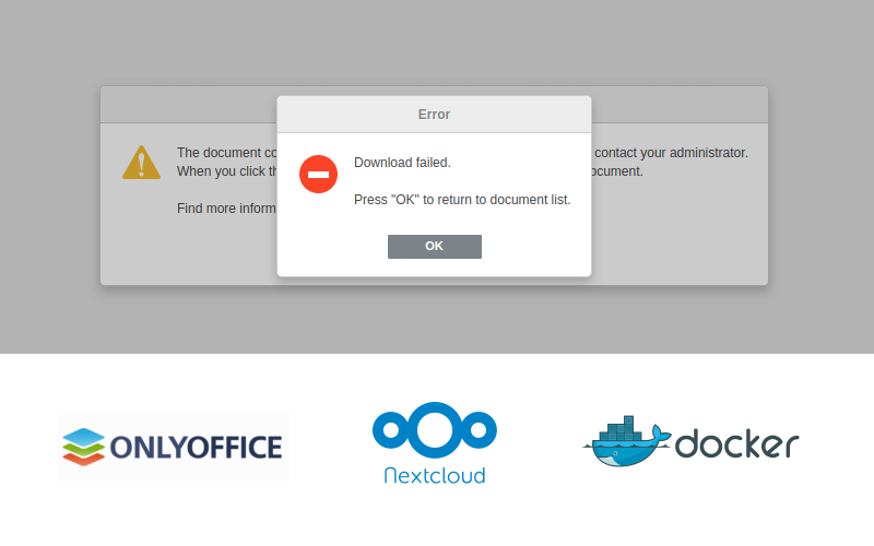 Error when foring https in nginx conf for nextcloud and onlyoffice docker image